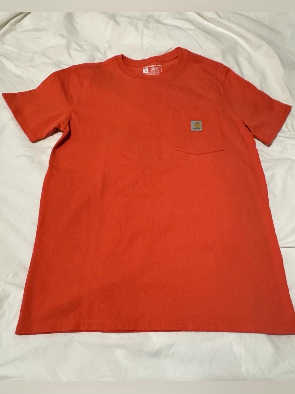 Carhartt Mens Work Pocket Tee Shirt Green / Red Loose Fit Lot of 2 Size Small - Picture 3 of 9